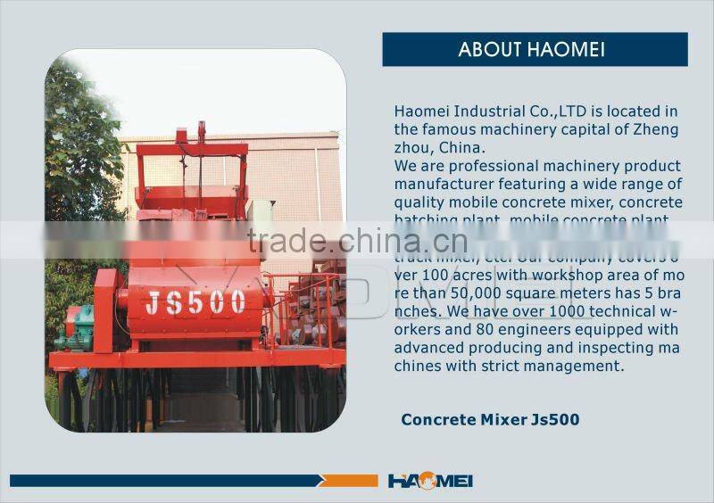 JS500 mezcladora de hormigon de alta confiable
