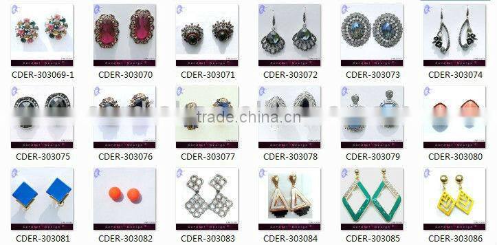 2014 Wholesale Cheap Gold Jewelry High Quality Earrings Designs For Dridal