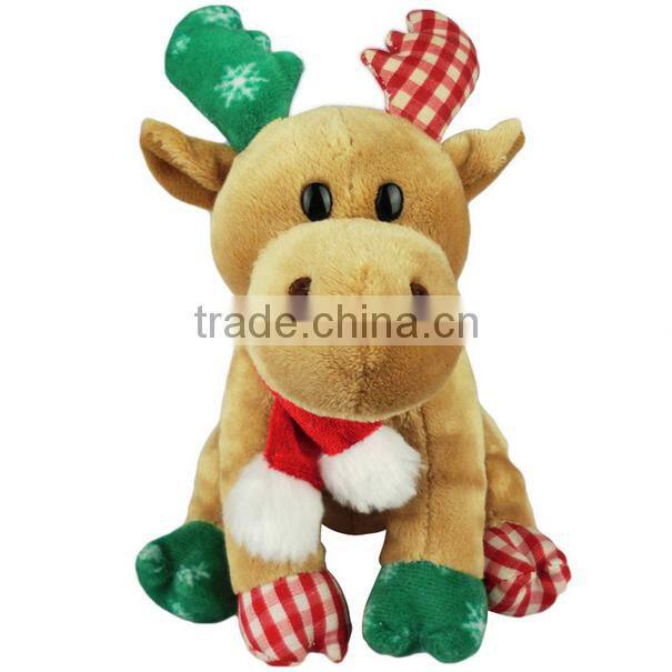 Christmas Plush Reindeer,Plush Stuffed Christmas Deer Toy , Plush Reindeer Toy