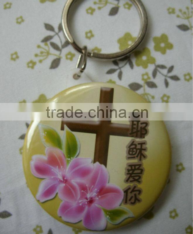 *cosmetics mirror compact mirror key chain with custom colors