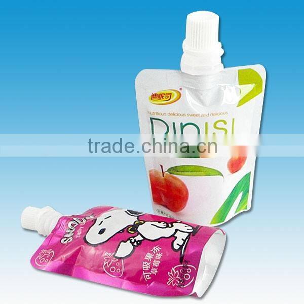 Customized Colorful Liquid Stand Up Spout Pouches With Spout