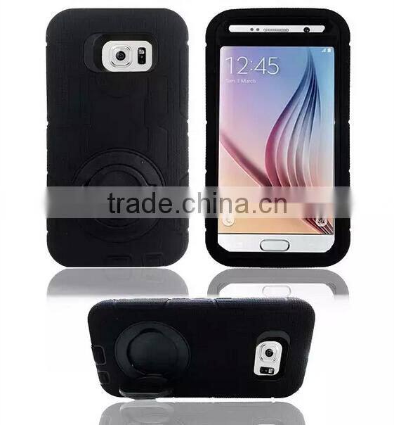 Hybrid Heavy Duty Ring Holder Protective Case For Samsung Galaxy S6 Cover