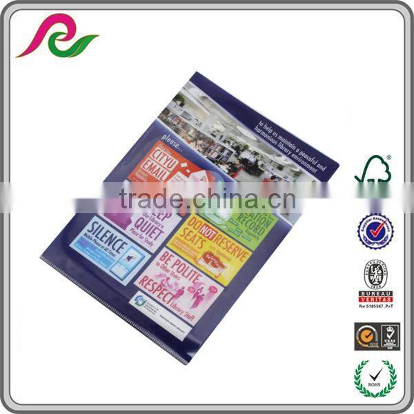 Factory supply glitter file folder L shape