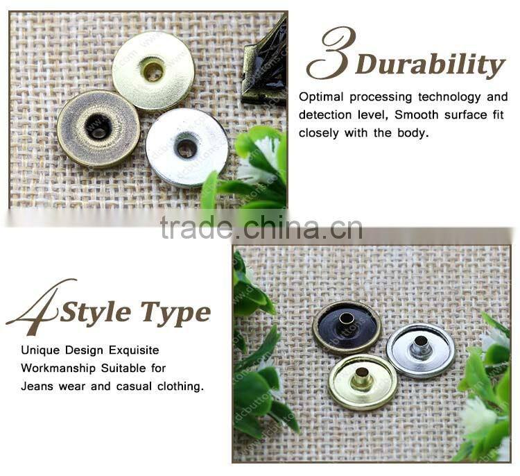 Plating craft snap type invisible snap button for clothing