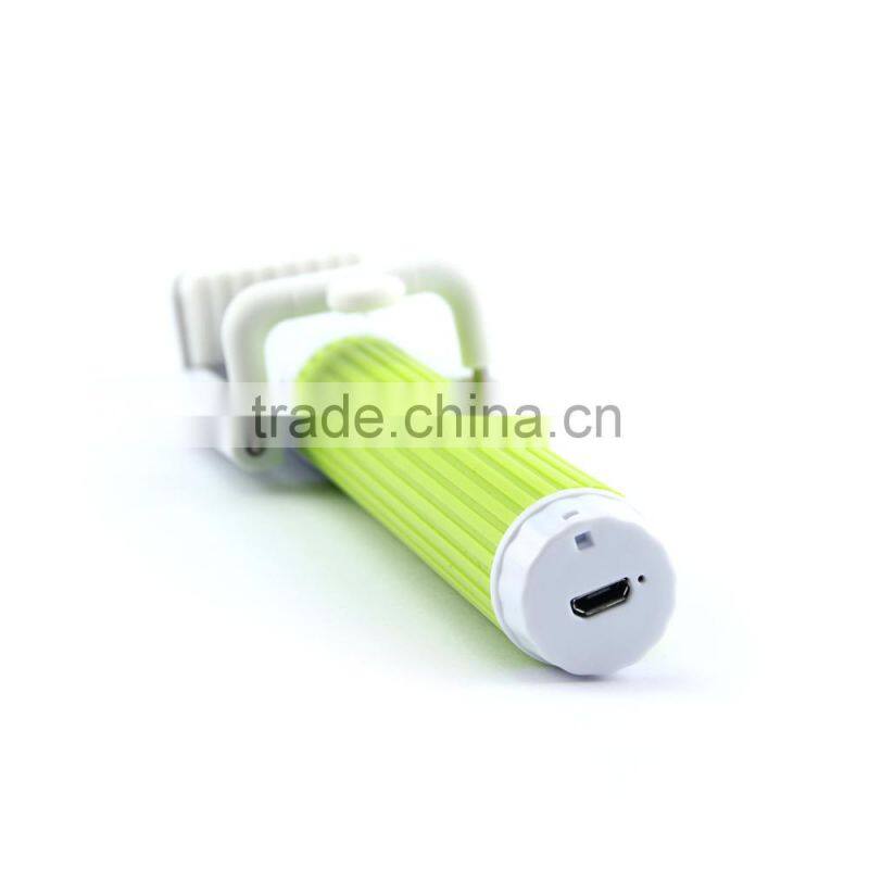 2015 beautiful design foldable selfie stick bluetooth with various colors