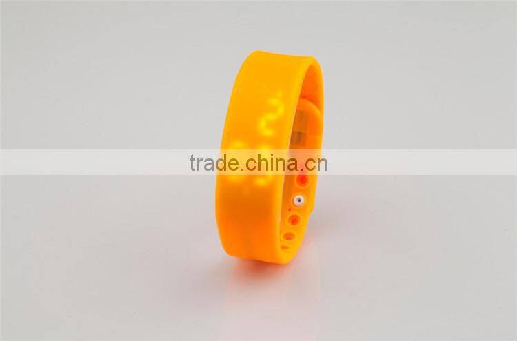 LED pedometer silicone sport smart watch with healthy record