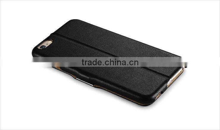 Genuine leather flip wallet case for iPhone6 plus case