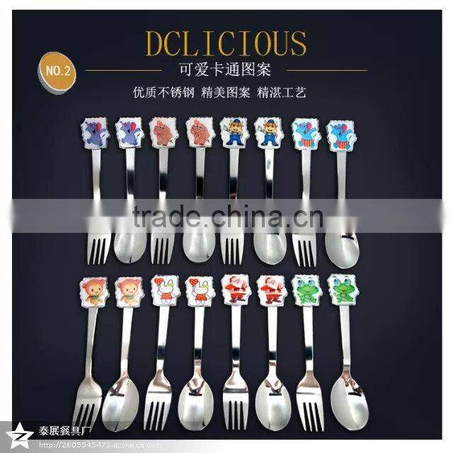 2015 new design with cartoon lovely cutlery set for kids