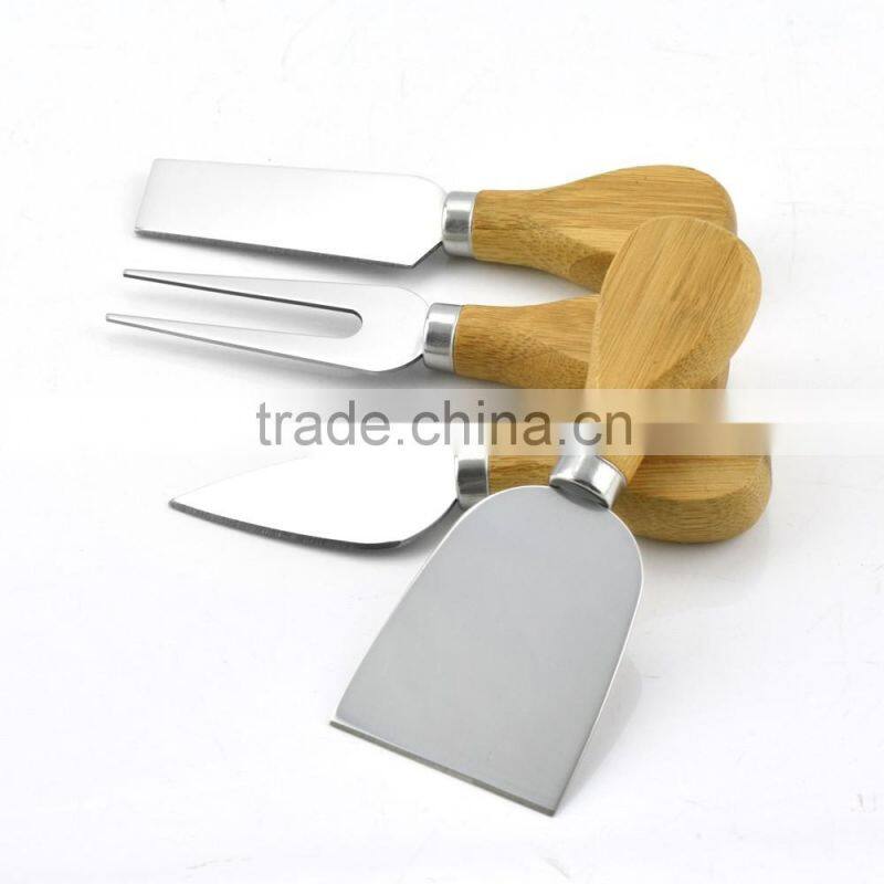 Cheese Steel Knives Set With Bamboo Handle