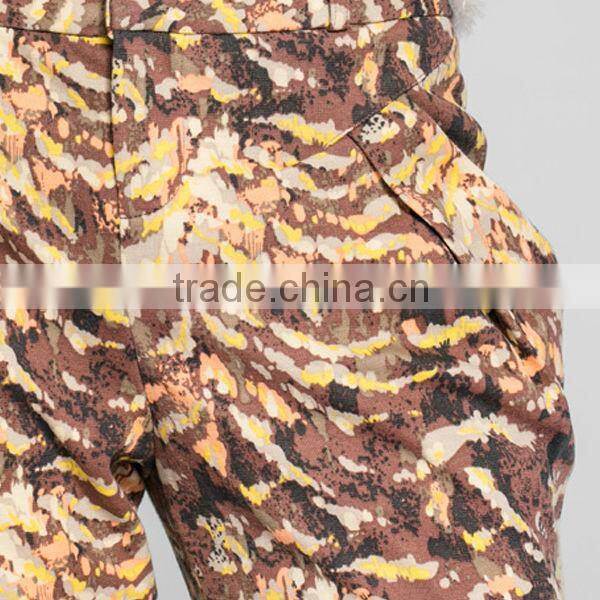 knitted printed harem pants