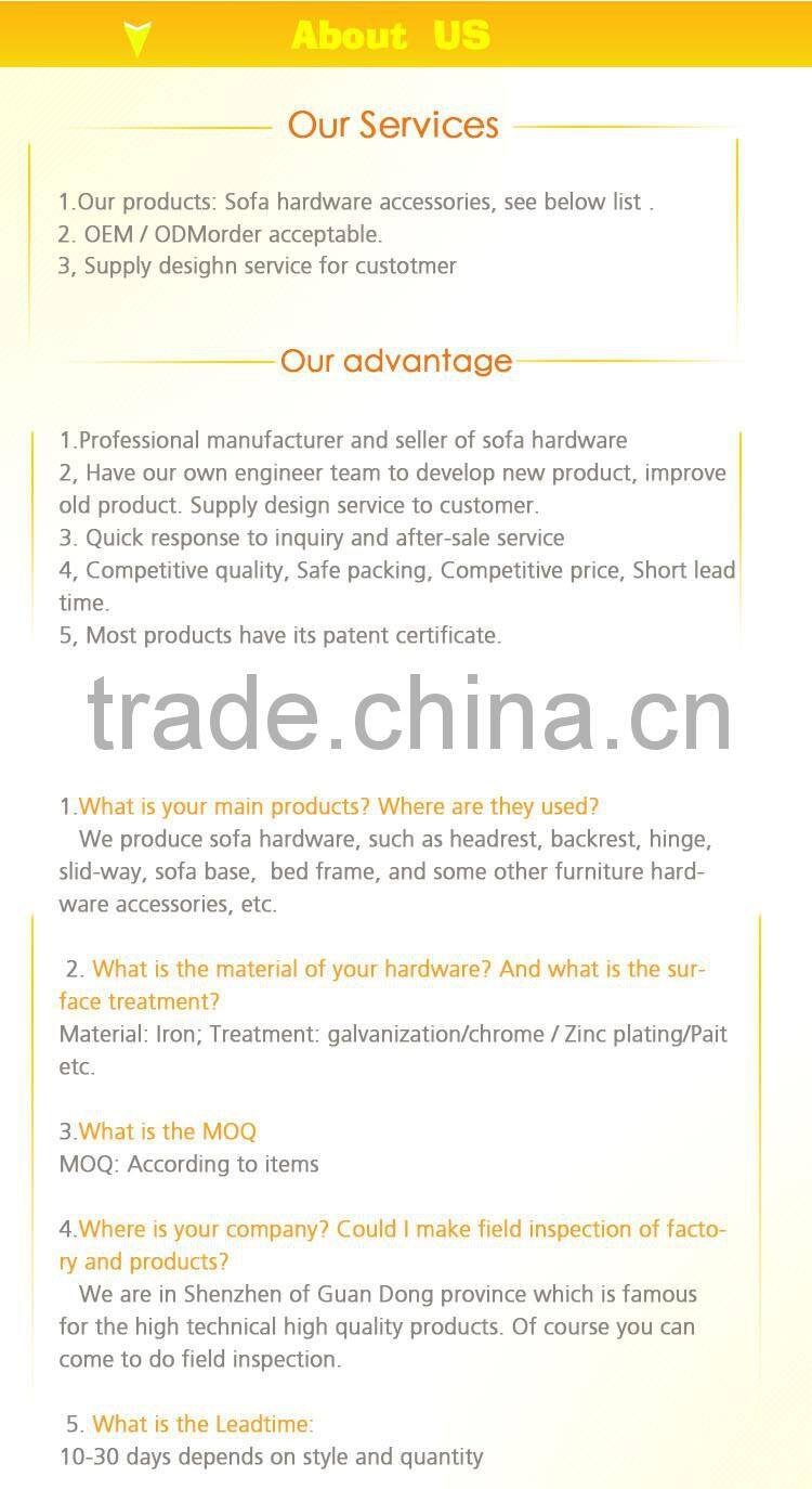 DLS D636 each stop 6 degree, with 15 stop option sofa hinge