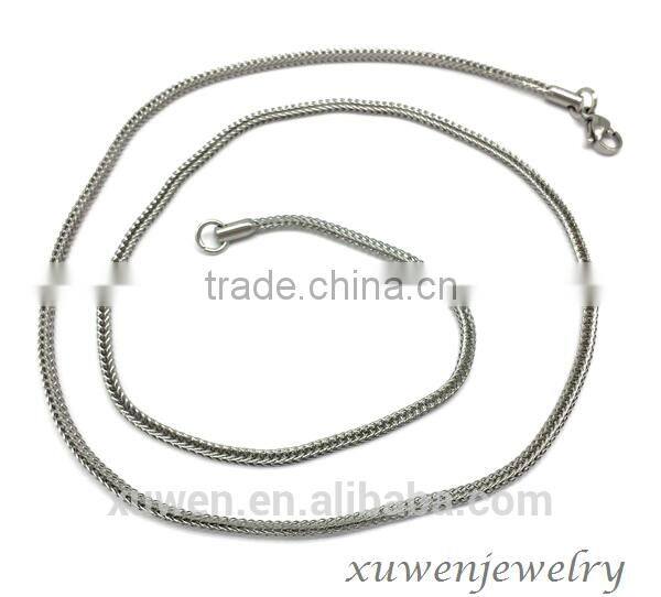 foxtail stainless steel twisted link roll jewelry chain