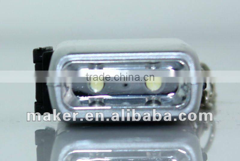 2 LED Mini Keychain Dynamo Flashlight