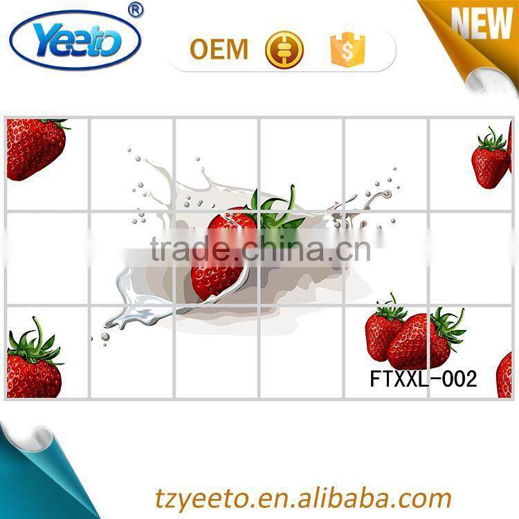 Anti oil sticker removable wall kitchen tile stickers artistic design