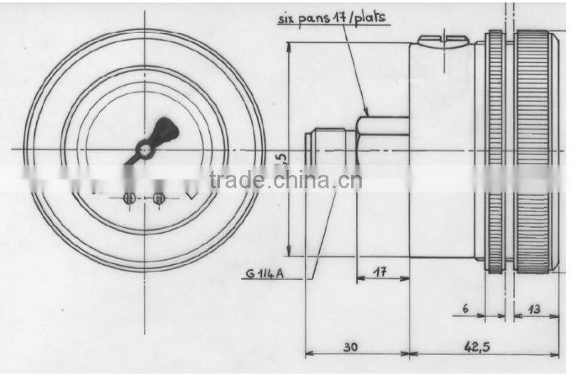High quality bottom mount pressure subsea copper alloy manometer