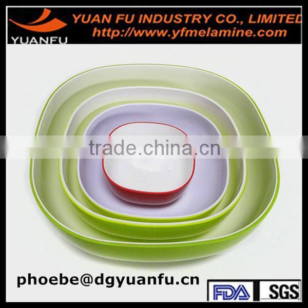 SGS, LFGB, FDA square mixing melamine bowl