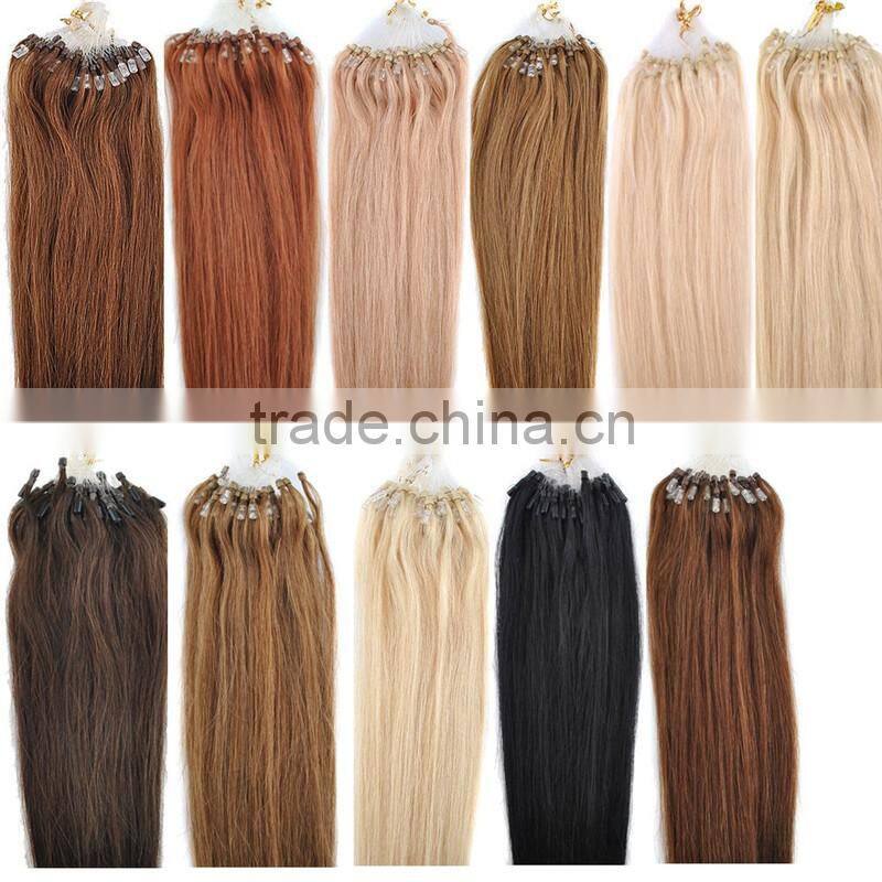 Two tone Brazilian micro ring loop hair extension raw unprocessed virgin hair