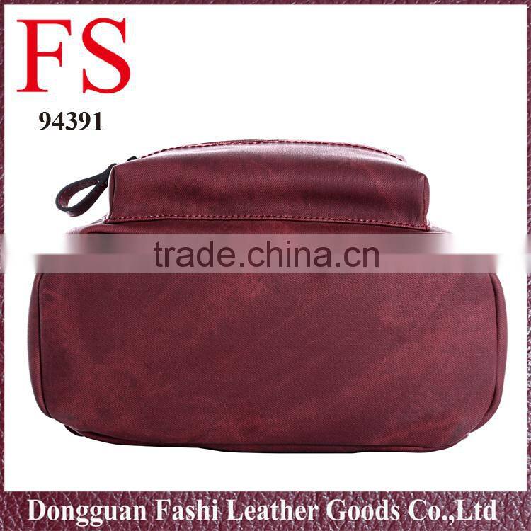 Vintage leather backpack women fashionable casual style PU backpack korean style