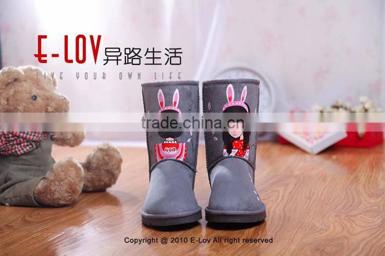 2015 hot sales high quality and cheap women boot with fur
