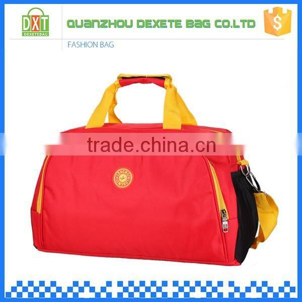 Waterproof camping red large capacity folding travel bag nylon