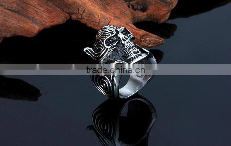 KSTONE Latest design cool mens punk rock jewelry ring