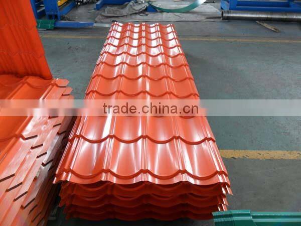 Glazed Metal Roof Tile Sheet / Corrugated Roofing Tile For Sale