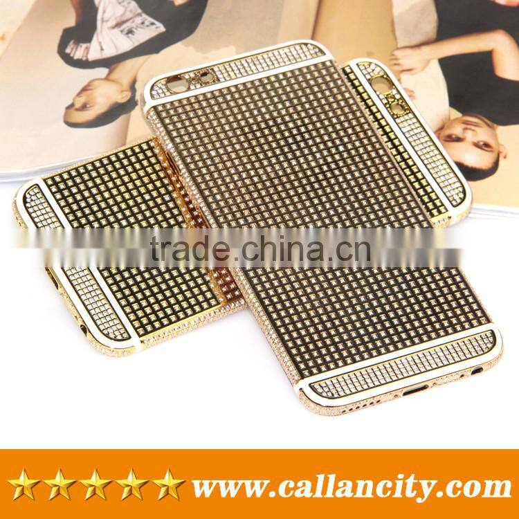 24k gold plated diamonds for iPhone 6s housing custom