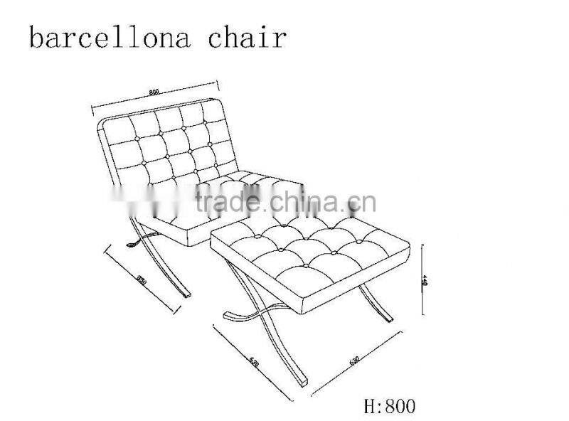 barcelona Lifstyle sofa chair with high quality Leather 2670#