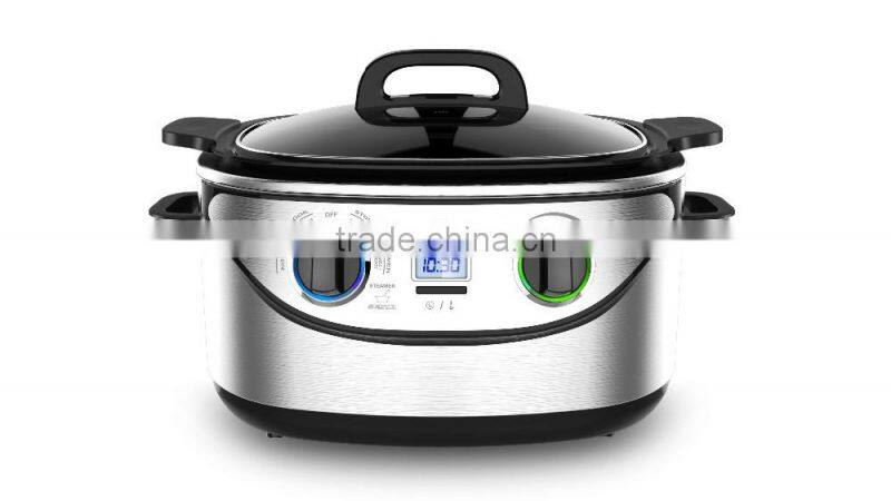 2016 New hot sale slow cooker LCD display electric rice cooker 8 in 1 electric digital multi cooker for sale
