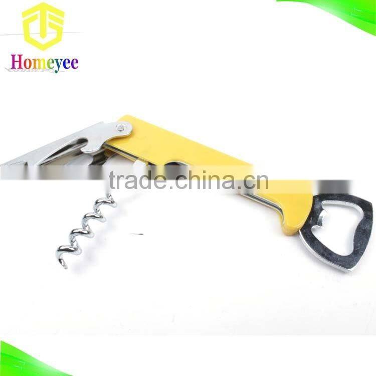 Custom multifunctional wine and beer bottle opener with corkscrew