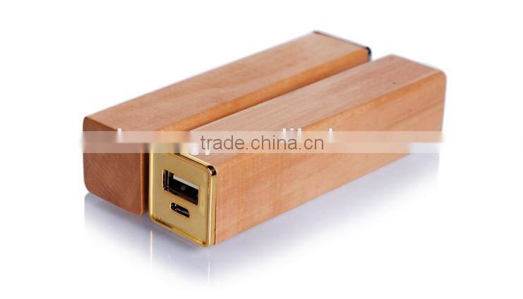 2015 Hot Sale Promotion Wood Power Bank With USB