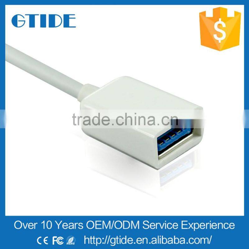 New Design USB C Type Connector OTG Data Cable,USB 3.1 Type C Type-C to USB Female Adapter Cable(15mm/customized lengh)