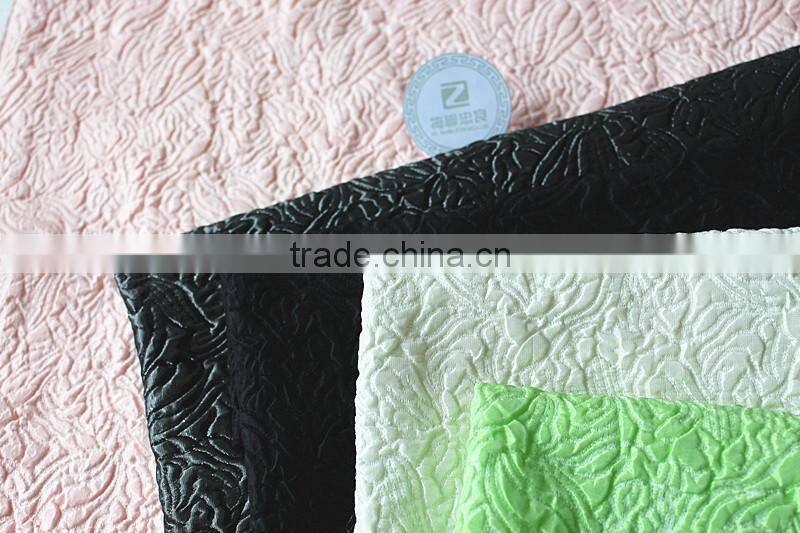 3D jacquard emboss fabric for womens mini dress