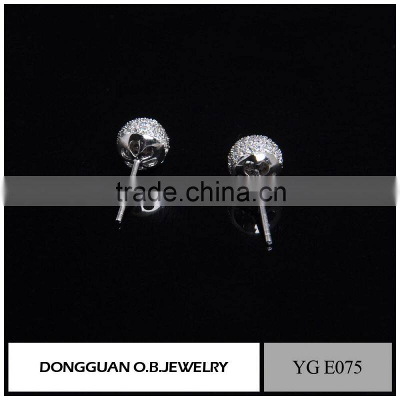 Fashion seed bead earrings for lady 925 silver earrings