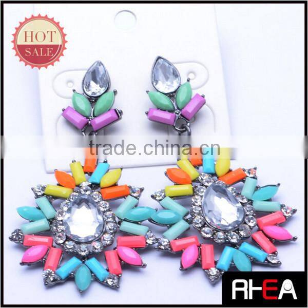 2014 Statement Design Fashion Colorful Resin Shourouk Earring