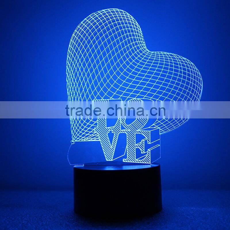 Customizable 7 Colors Light Flashing LED Night Light Creative Acrylic Decoration Night Light For Halloween Christmas