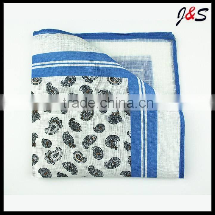 Wholesale mens printing linen pocket squares