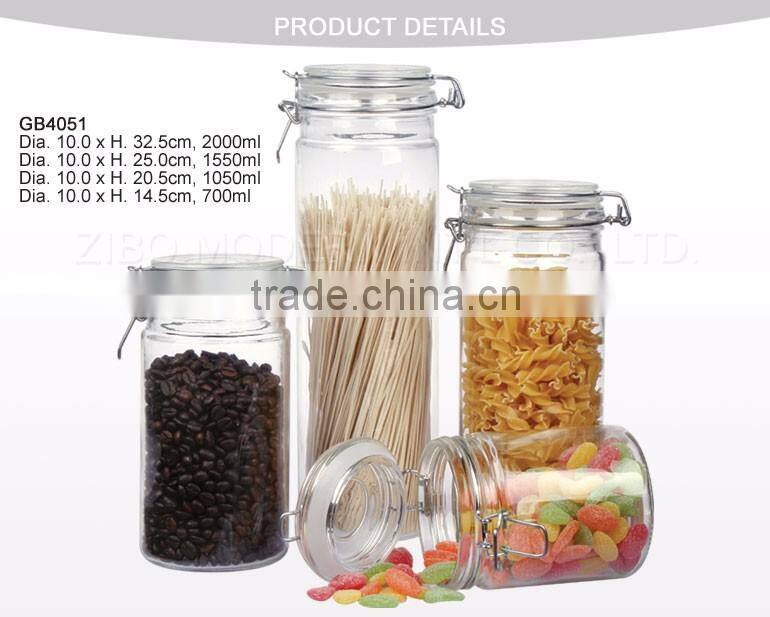 wholesale Glass jar with sealing lid