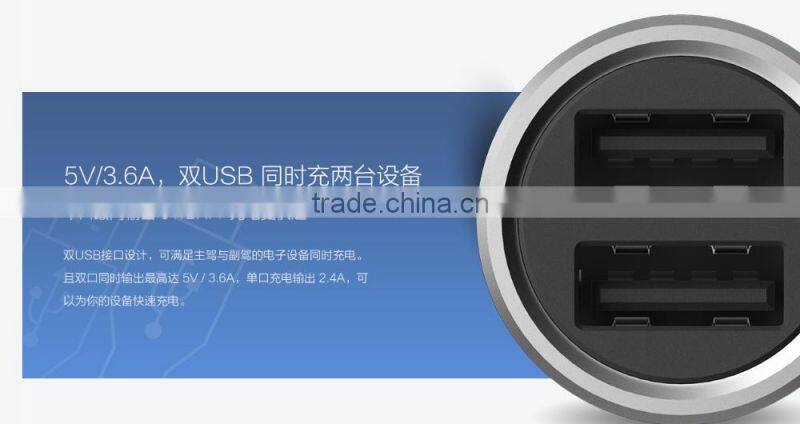 China supplier wholesale original xiaomi dual usb car charger
