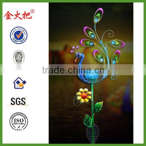 Beauty garden stake with red-crowned crane design