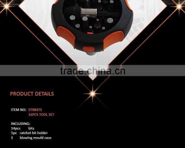 16pcs Gift Box Package Top Craft Germany Design Hand Tools, Mini Screwdriver Bit Set