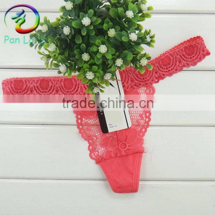 2015 sexy thong Women lace v-string tanga for young girls
