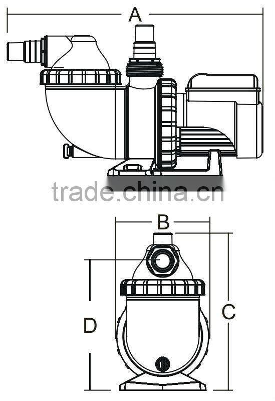 Low cost swimming pool water pumps
