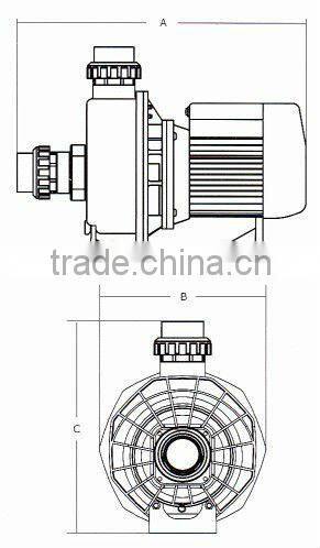 SR series 2HP High Efficient Swimming Pool Pump And Filter