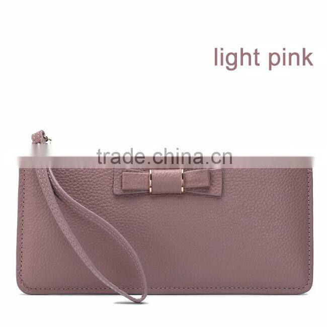 Cheap Wallet Women Real Leater Travel Organizer Wallet with Wrist