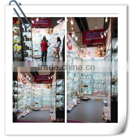 pottery tea cup saucer coffee set with full decal gold tea set