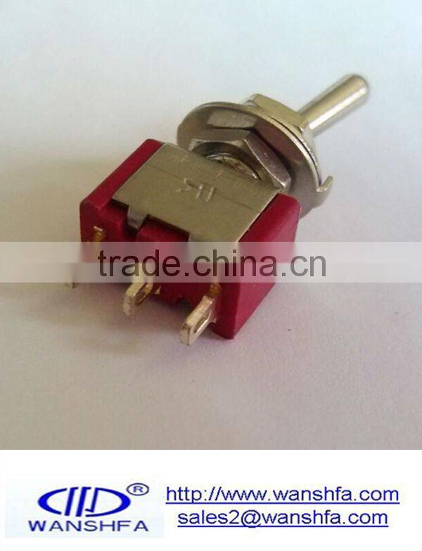 Red color small toggle switch