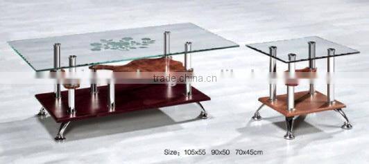latest modern design clear plastic tubes for glass coffee table