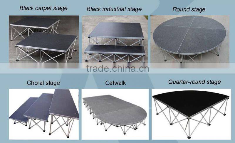Manufacturer Price! Portable Stage Color Black Or Grey Wedding Stage Backdrop Decoration