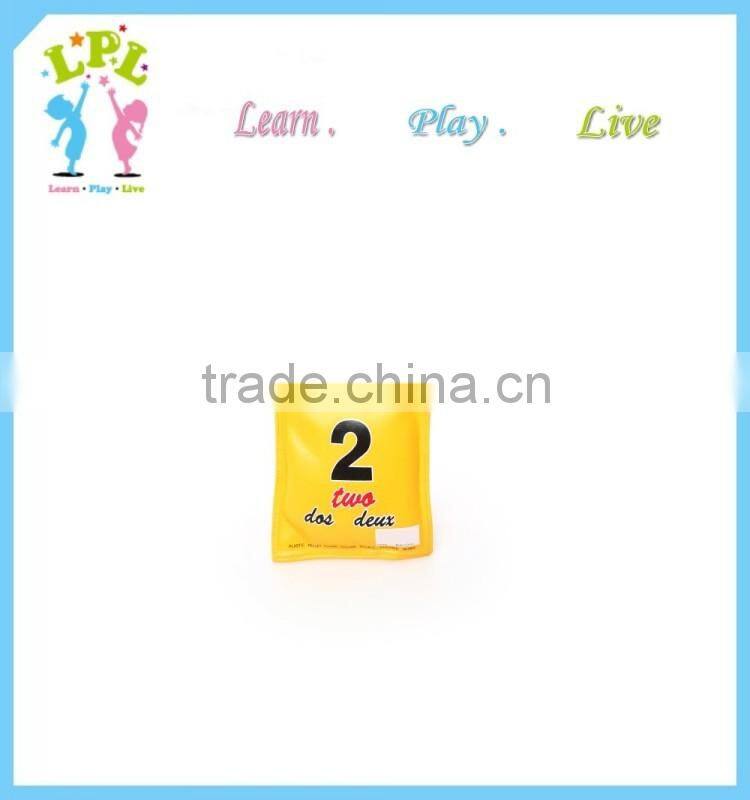 2016 Hot sale kid toy mini soft toy square number bean bag